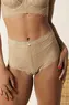 CALÇA ALTA EM COTTON E RENDA
