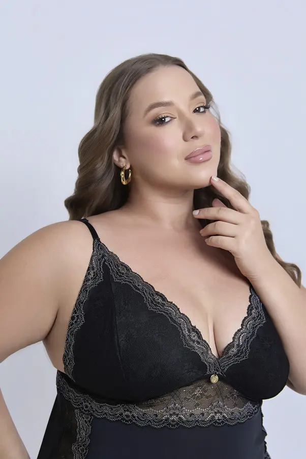 CAMISOLA PLUS SIZE RENDA LAT/LIGANETE