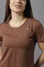 T-SHIRT BÁSICA BARRA ASSIMÉTRICA PEACH