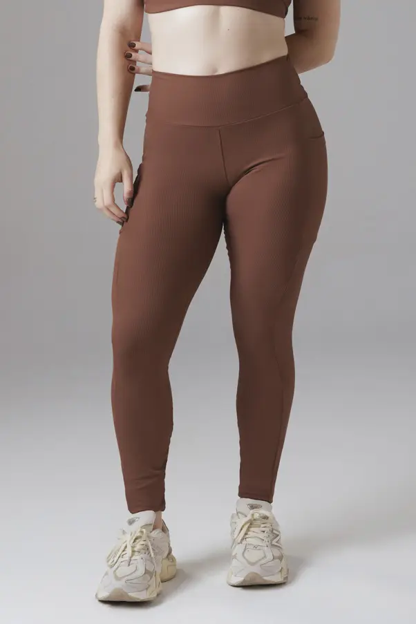 LEGGING CANELADO C BOLSO LATERAL