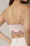 TOP S/BJ SEMI CROPPED RENDA BICOLOR