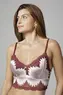 TOP S/BJ SEMI CROPPED RENDA BICOLOR
