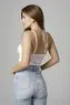 TOP S/BJ SEMI CROPPED RENDA BICOLOR