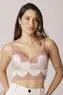 TOP S/BJ SEMI CROPPED RENDA BICOLOR