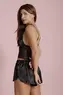 SHORTDOLL TOP/SHORT CETIM CORAÇÃO E RENDA
