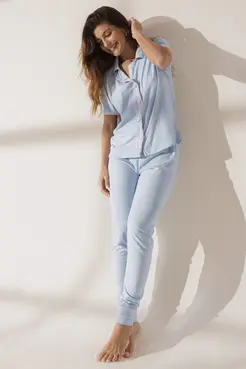 PIJAMA AMERICANDO CALÇA EM SUEDE