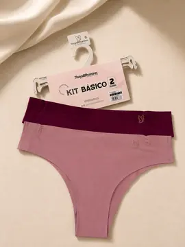 KIT 2 CALCINHA TANGA BÁSICA NO MARK MICROF