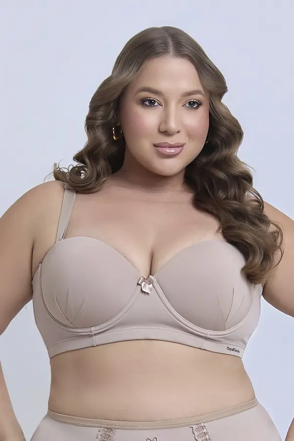 SUTIÃ PLUS SIZE TOMARA QUE CAIA EM CETINETE